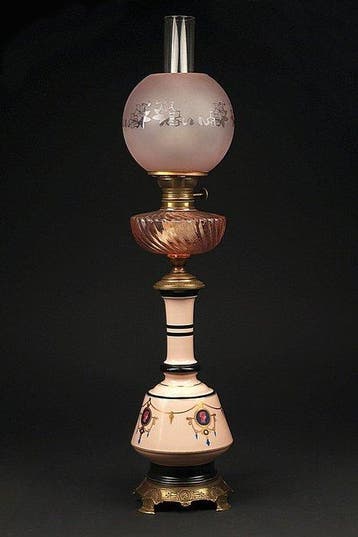 Olielamp - Brons, Porselein