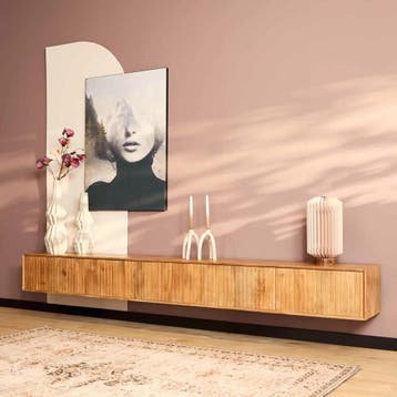 Zwevend tv meubel Madison Natural | 280 cm | Starfurn, Ophalen of Verzenden, Nieuw