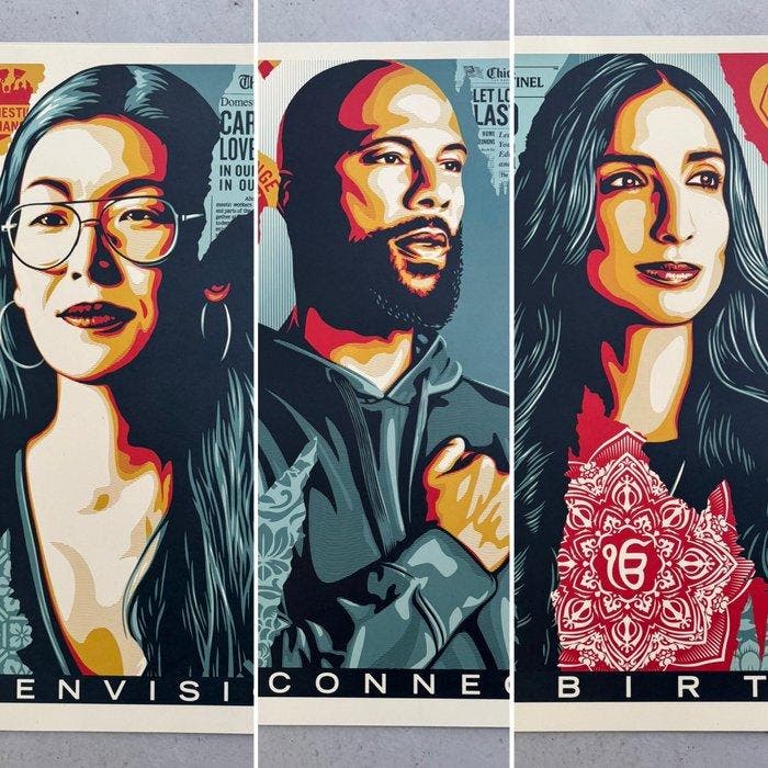 Shepard Fairey (OBEY) (1970) - Reframe (Reconnect - Rebirth, Antiek en Kunst, Kunst | Designobjecten