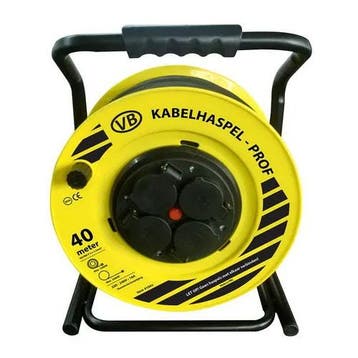 Kabelhaspel PROF 40 meter 3x1,5mm² niet meedraaiend, Verzenden, Nieuw, Overige typen
