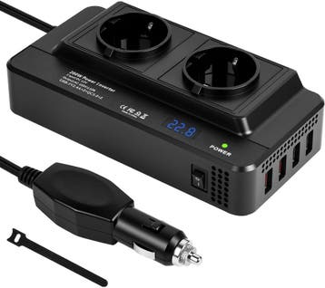 Auto Stopcontact 200W - 4 USB | 33% Korting, Ophalen of Verzenden, Zo goed als nieuw