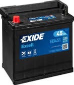 Exide Excell accu | EB451 | 12V 45Ah, Auto-onderdelen, Ophalen of Verzenden, Nieuw