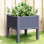 vidaXL Plantenbak met poten 40x40x42 cm polypropeen, Tuin en Terras, Verzenden, Nieuw, Kunststof