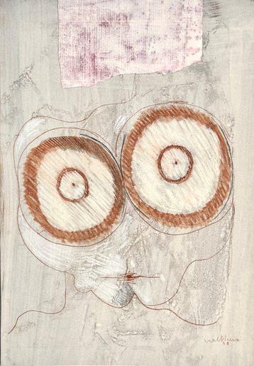 Robert Detheux (1932-2010) - Visage aux Grands Yeux (ou, Antiek en Kunst