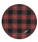 Onderbord tartan schotse ruit donker blok 33 cm rond, Ophalen of Verzenden, Nieuw