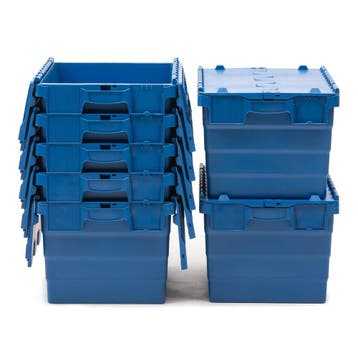 Distributiebak, 600x400x320 mm, euronorm, blauw kunststof,, Ophalen of Verzenden