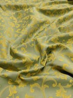 Luxury Damask Upholstery Fabric Green & Gold – 280 cm Height