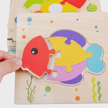 Houten 3D Puzzels voor Kinderen - Leerzaam Dieren Tangram Pu, Verzenden, Nieuw