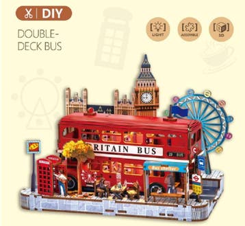 PlayfulMario London Dubbeldek Bus met verlichting 207 ond..., Verzenden, Nieuw