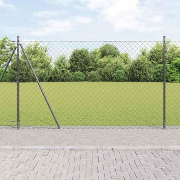 vidaXL gaashek met betonnen voetstuk 10 x 1,5 m PVC-Coated, Verzenden, Nieuw, IJzer