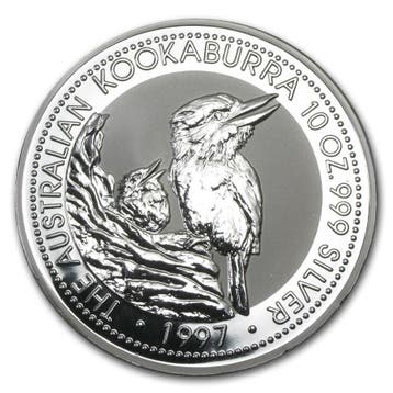 Kookaburra 10 oz 1997, Verzenden, Losse munt, Zilver