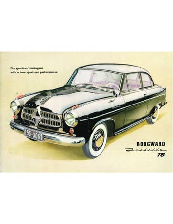 1956 BORGWARD ISABELLA TS LEAFLET ENGELS, Nieuw, Author