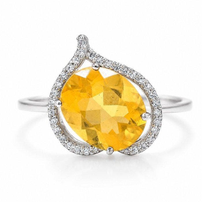 Zonder minimumprijs - Ring Platina - 1.87ct. tw. Vuuropaal -, Sieraden, Tassen en Uiterlijk, Ringen