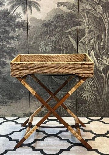 Flamant - Bijzettafel - Rattan, Hout - Birma riet,