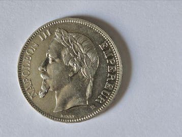 Frankrijk. Napoléon III. 5 Francs 1869-BB, Strasbourg