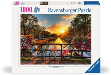 Fietsen in Amsterdam Puzzel (1000 stukjes) | Ravensburger -, Verzenden, Nieuw