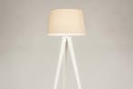 Rietveld Vloerlampen - Wit, Beige, Zand - Stof, Metaal, Verzenden, Nieuw