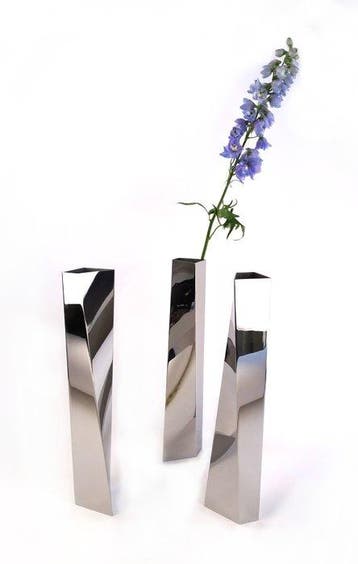 Alessi - Zaha Hadid - Vaas (3) - crevasse - 18/10 roestvrij