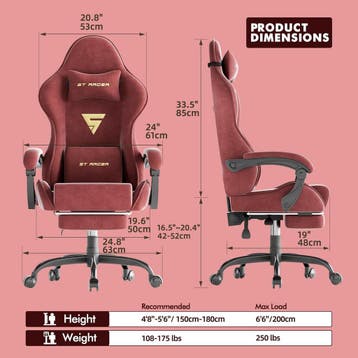 Ergonomische Bureaustoel -  Office Chair - Gamestoel - Volwa, Verzenden, Zo goed als nieuw