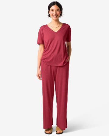 HEMA Damesbroek Cora regular fit rood, Verzenden, Nieuw