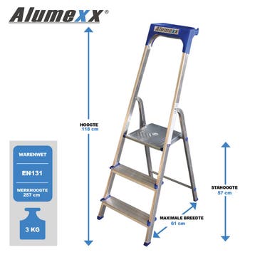 Alumexx ECO huishoudtrap, Doe-het-zelf en Verbouw, Ladders en Trappen, Verzenden, Nieuw