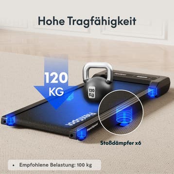 Loopband - Walking pad - Wandelband - 1-6 km/u - Zwart - FLE, Verzenden, Zo goed als nieuw