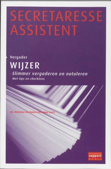 Secretaresse assistent Vergaderwijzer 9789013027549, Boeken, Verzenden, Zo goed als nieuw