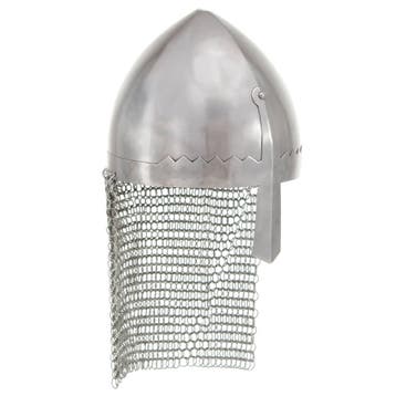 vidaXL Ridderhelm replica LARP staal zilverkleurig, Verzenden, Nieuw