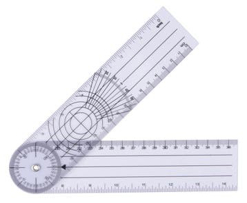 Goniometer - 0° tot 360° per 2° gradenboog - hoekmeter - gen, Verzenden, Nieuw