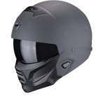 Scorpion Exo-Combat II Graphite Donkergrijs Jet Helmet, Motoren, Jethelm, XXL, Nieuw met kaartje, Overige merken
