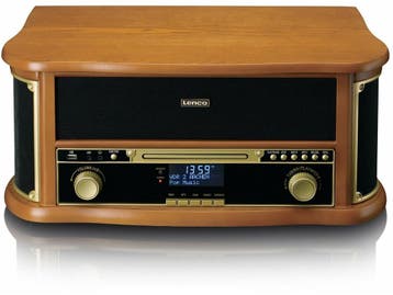 Lenco TCD-2571WD - Retro Platenspeler - Bluetooth 5.0 - Hout, Verzenden, Zo goed als nieuw