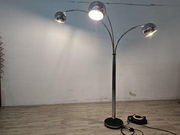 Goffredo Reggiani - Gebogen vloerlamp - Chroom, Metaal -