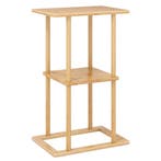 LIVSK Bamboe Bijzettafel - 2 Niveaus Opbergontwerp - Scheurv, Verzenden, Nieuw