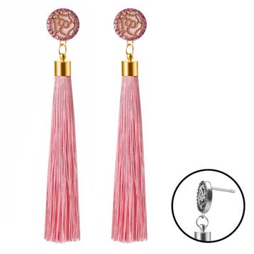 Fako Bijoux - Oorbellen - Kwast - Roos Strass - Roze, Sieraden, Tassen en Uiterlijk, Verzenden, Nieuw