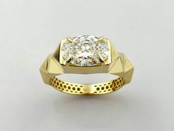 Zonder minimumprijs - Ring - 14 karaat Geel goud - 2.05ct., Nieuw
