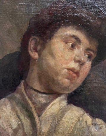 Nicola Biondi (1866-1929) - Ritratto di Donna