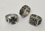 3 religieuze katholieke ringen met het Maltezerkruis - Ring, Antiek en Kunst