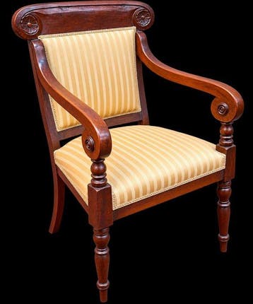 Fauteuil - Mahonie, Antiek en Kunst