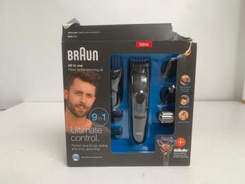 Braun MGK5080 - Baardtrimmer - 9-in - Zwart Blauw, Verzenden, Nieuw