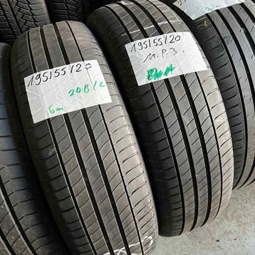 2 x Michelin Primacy 3 195-55-20 Zomerbanden 6mm, Gebruikt, Ophalen of Verzenden, Band(en), Personenwagen