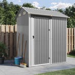 vidaXL Tuinhuis Lichtgrijs 192x152,5x237 cm Gegalvaniseerd, Tuin en Terras, Tuinhuizen, Verzenden, Nieuw