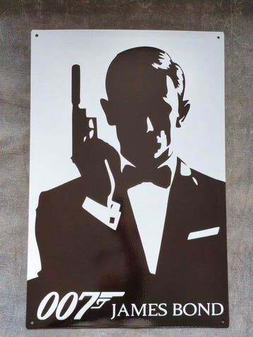James Bond - 007 James Bond enamel sign Emailschild Emaille