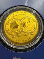 Salomonseilanden. 10 Dollars 2019 Gold Double Scudi 1/100, Postzegels en Munten, Munten | Europa | Niet-Euromunten