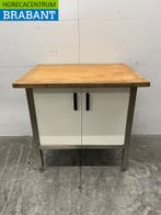 RVS Werkkast Werktafel 90,5 cm 2 Klapdeuren Horeca, Ophalen of Verzenden, Gebruikt