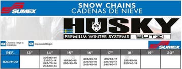 Husky Butzi 100 Sneeuwkettingen - 9 mm - 2 stuks, Ophalen of Verzenden, Zo goed als nieuw, Husky