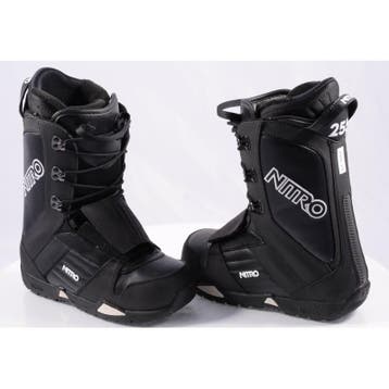 37 snowboard schoenen NITRO, black/white (TOP staat), Verzenden, Gebruikt