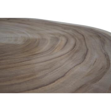 Boomstamtafel met metalen poten 80xH45 rond - bladdikte 6 cm, Tuin en Terras, Tuintafels, Ophalen of Verzenden, Nieuw