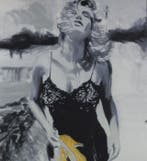 Janusz Haka (1951) - Night & Day su tela Oro con Glitter A