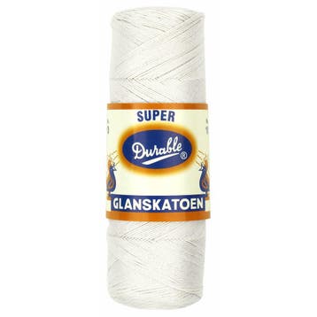 Durable Glanskatoen Nr. 10 - 009 wit - Katoen Garen, Ophalen of Verzenden, Nieuw