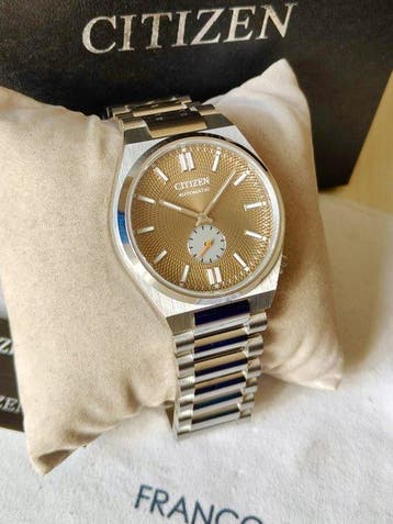 Citizen - Small Second Green / Brown - Zonder minimumprijs -, Sieraden, Tassen en Uiterlijk, Horloges | Heren, Nieuw